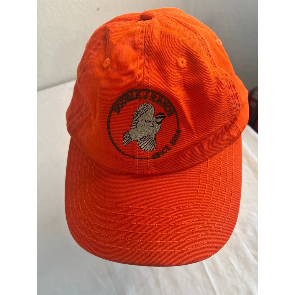 Double J Ranch Hat‎ 2014 Logo Cap Game Orange Adjustable Strap